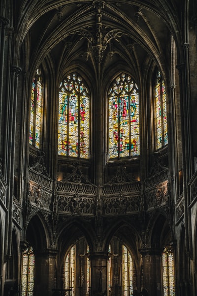 Gothic cathedral interior
